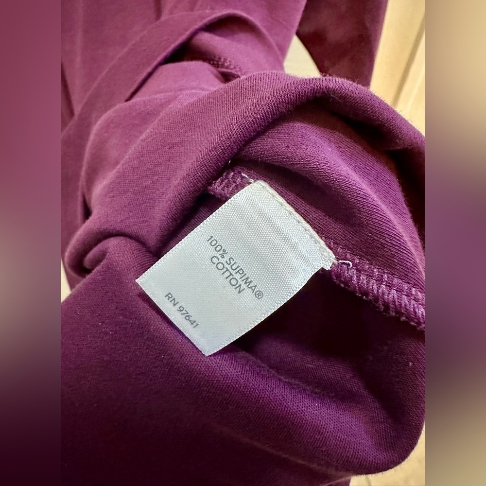 J. Jill Simply Supima Cotton V-Neck Slit On the Side Long Sleeve Size XL - Picture 4 of 6